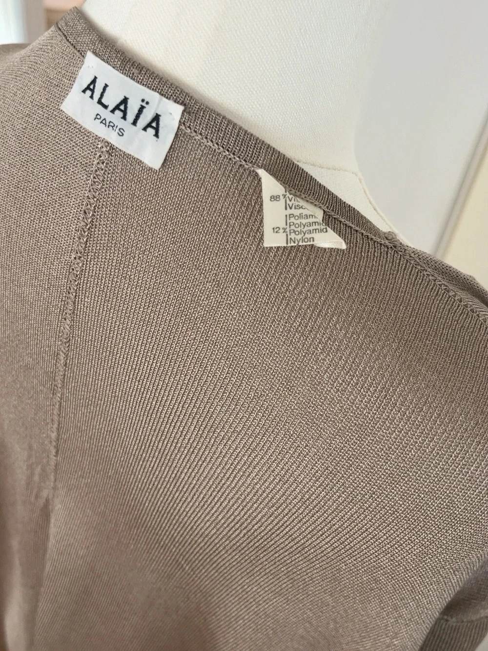 Vintage Alaïa Archival Draped Maxi Cardigan Gifted by Azzedine Alaïa Rare